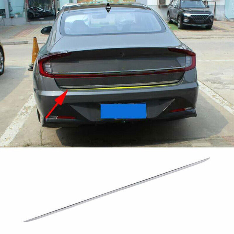 Chrome Steel Rear Trunk Lid Trim for 2020-23 Hyundai Sonata