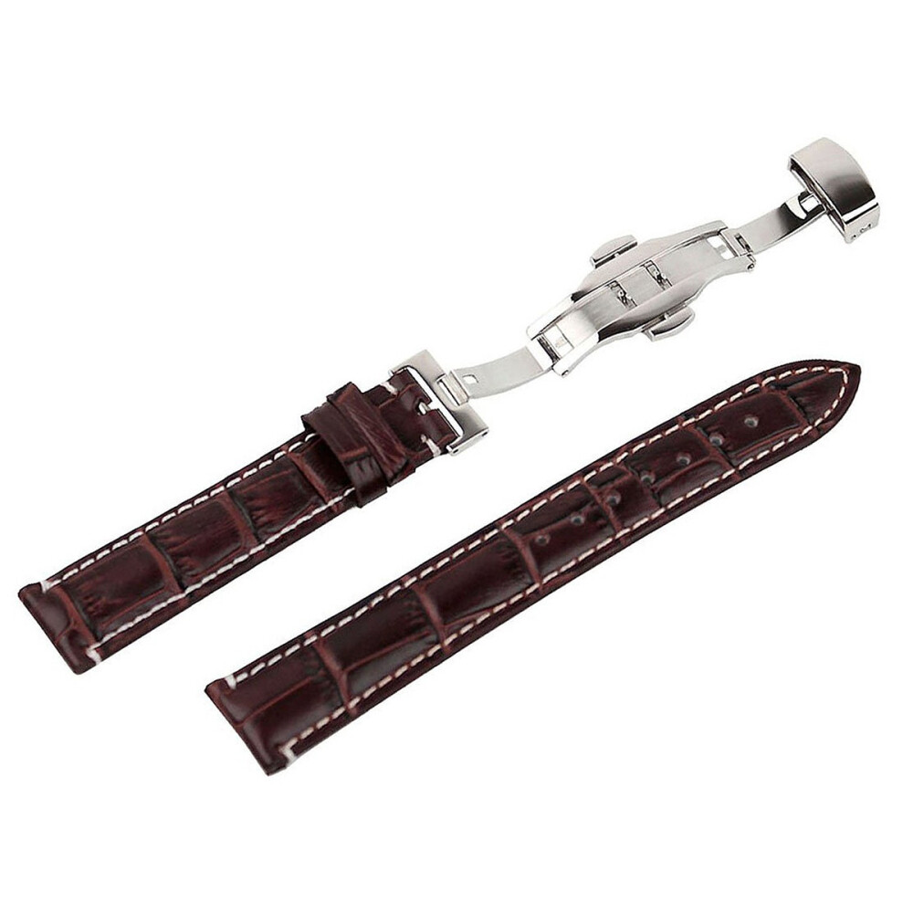 20 Mm Watch Strap Folding Clasp Adjustable Band Safety Catch