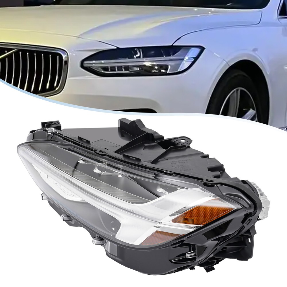 VOLVO 2018-2023 Left Driver Side Full LED DRL Headlight Black Housing