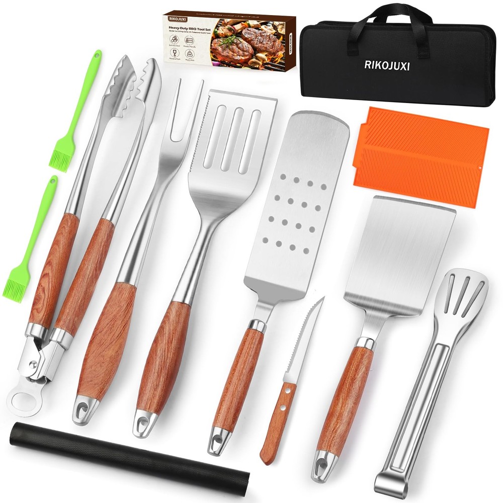 16-Inch Heavy Duty Stainless Steel BBQ Grilling Tools Set
