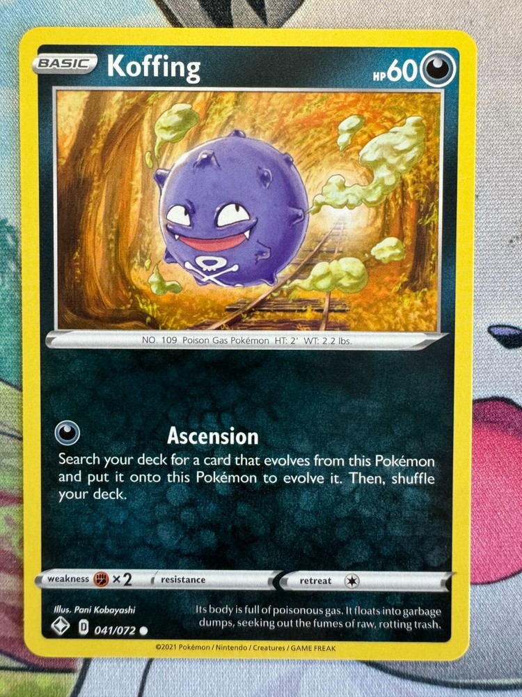 Rare Koffing Non-Holo English Pokemon Trading Card Game BKI790 for Collectors and Fans