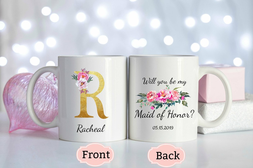 Custom Maid Of Honor Proposal Mug Personalized Bridesmaid Proposal Bride Tribe