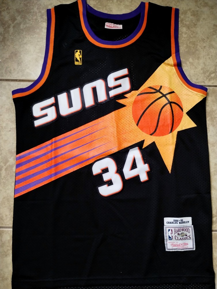 Phoenix Suns Jersey Charles Barkley #34 Jersey Throwback Black Jersey US Seller