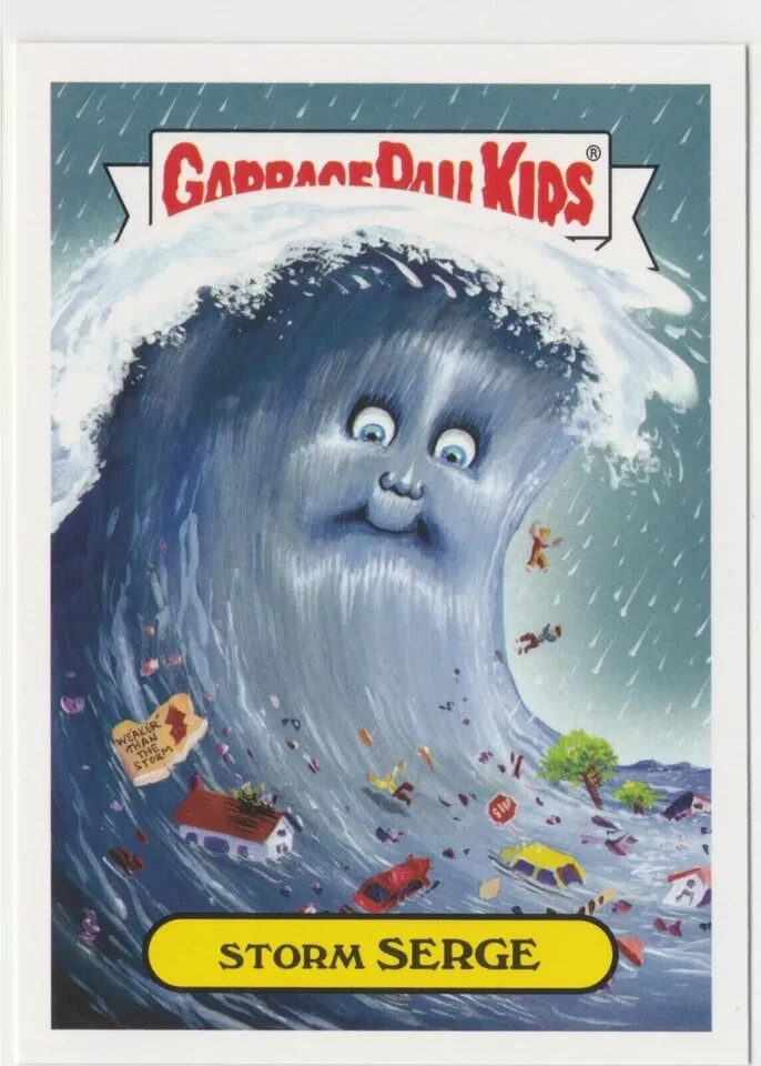 Storm Serge #9b Garbage Pail Kids GPK 2017 Adam-geddon Trading Card
