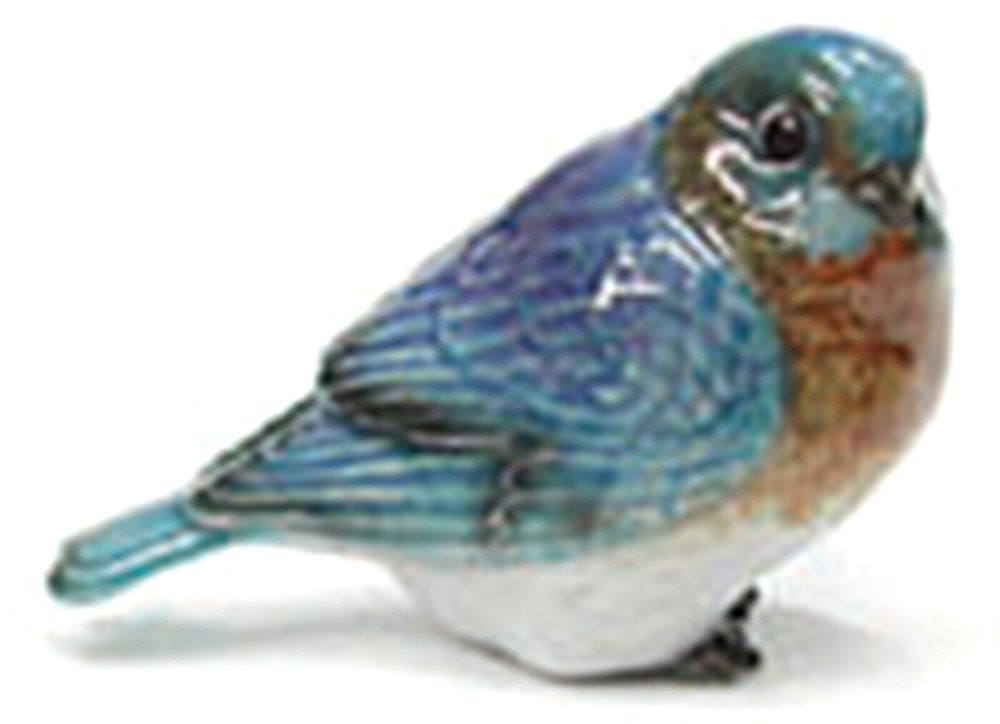 ✤ New NORTHERN ROSE Porcelain Figurine EASTERN BLUEBIRD Little Critterz Bird Art