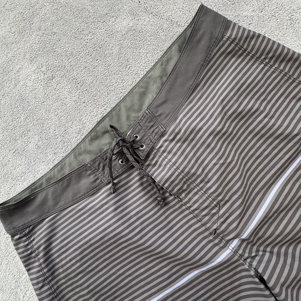 Patagonia Board Shorts Mens 36 Gray Stripe Hydro Series Swim Surf Trunks