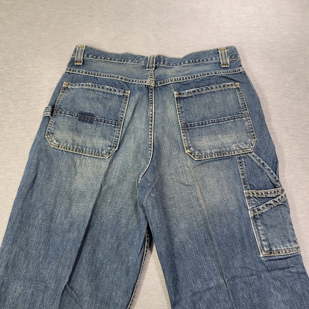 Vintage Old Navy Carpenter Jeans Men’s 34x30 Blue Painter Work Pants Straight Fit Baggy Denim