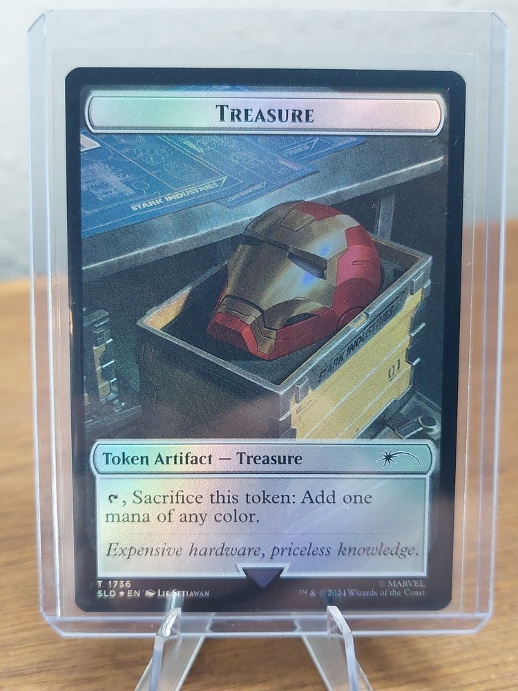 Iron man Treasure Token C Foil #1736 | SLD Secret Lair Drop | MTG