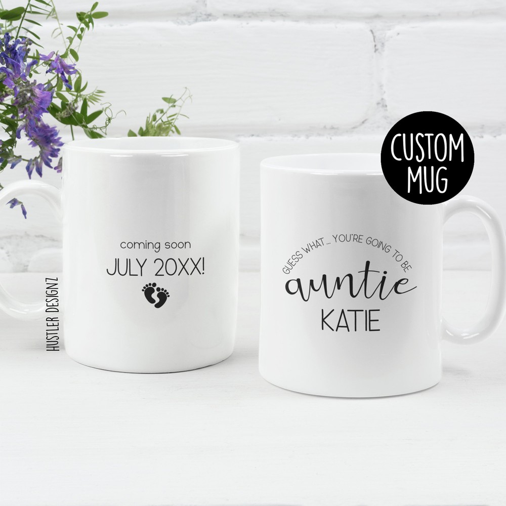 Aunt Pregnancy Announcement Aunt Mug Auntie Mug Auntie Gifts Promoted To Mug