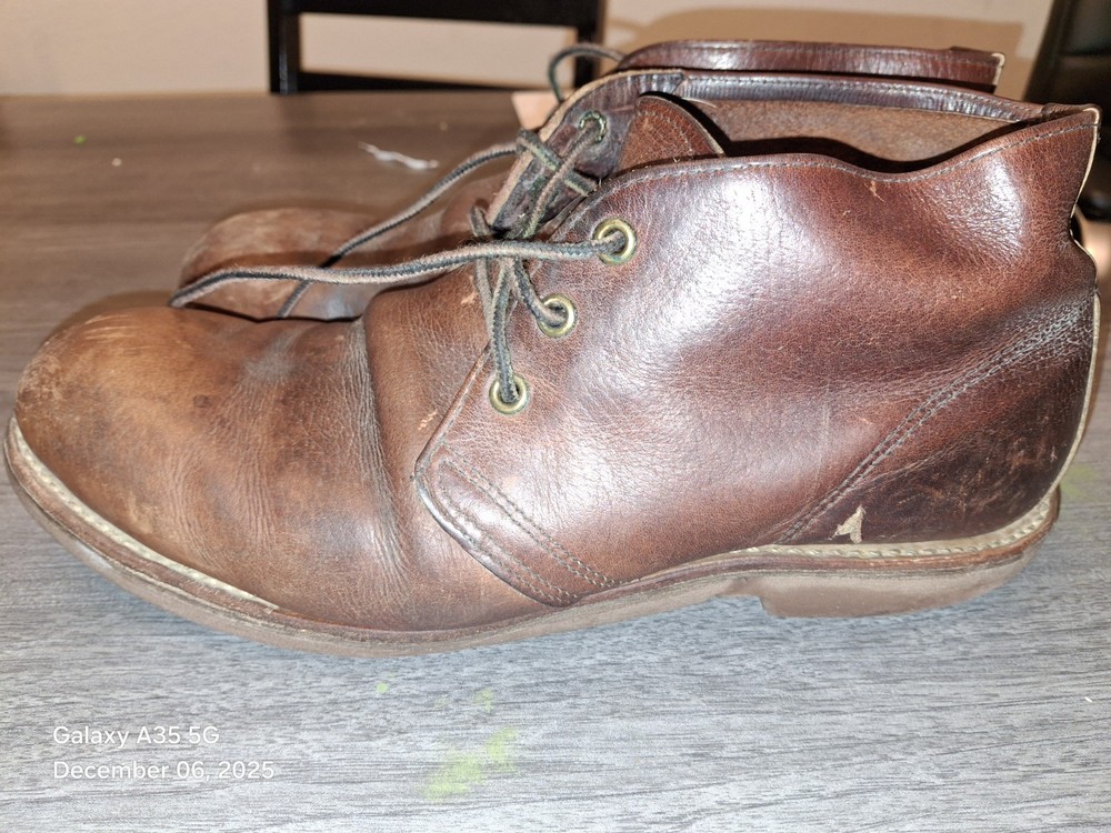 Red Wing 10.5D Camel Brown Suede Leather Derby Lace Up Comfort  Oxford Shoes