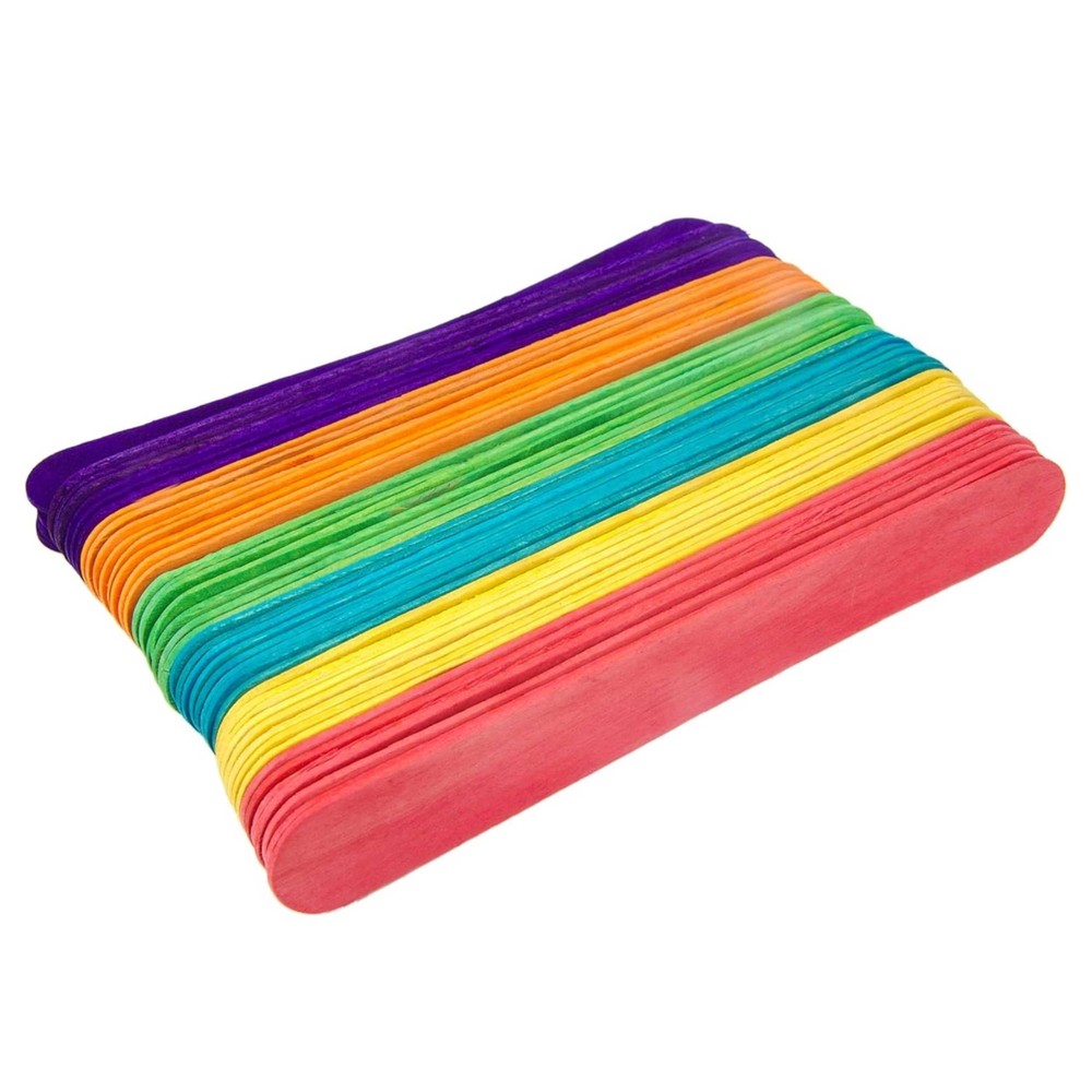 Perfect Stix Wooden Poplar Wood Craft Colored Sticks. Jumbo Size, 6 x 3/4, Wo...