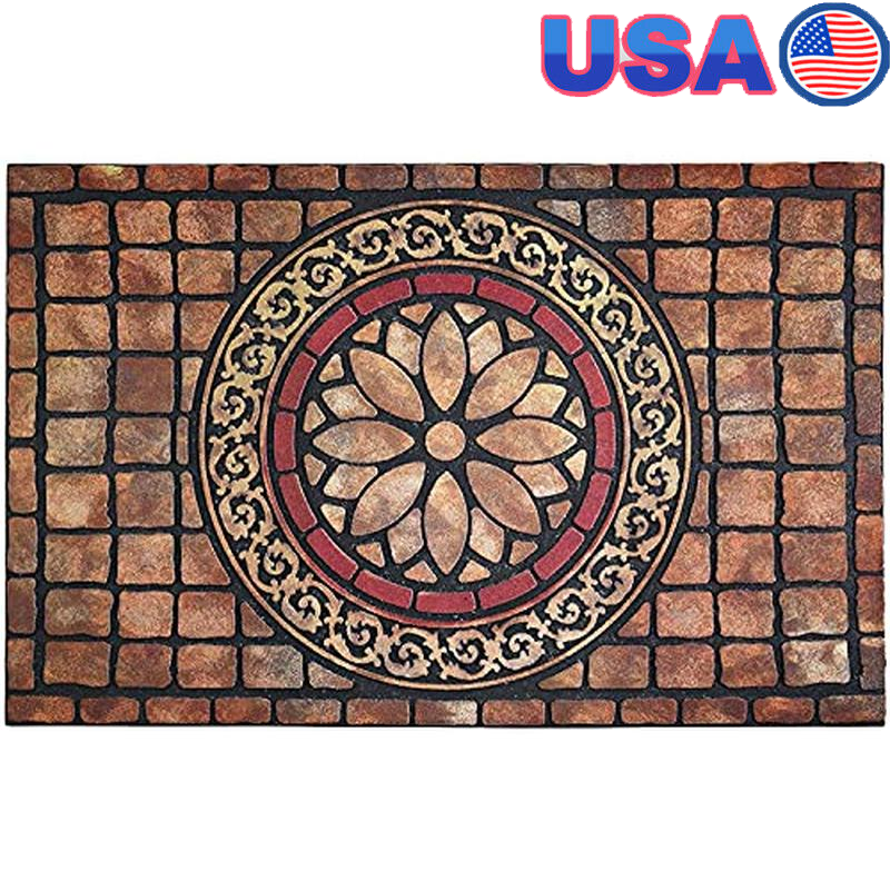 Heavy Duty Non Slip Door Mat Durable Outdoor Entry Rug Waterproof Low Profile US