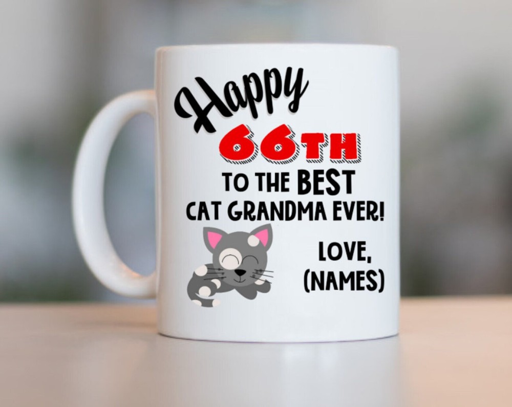 66th Cat Grandma Birthday Cat Grandma 66th Birthday 66th Birthday Gift For Cat