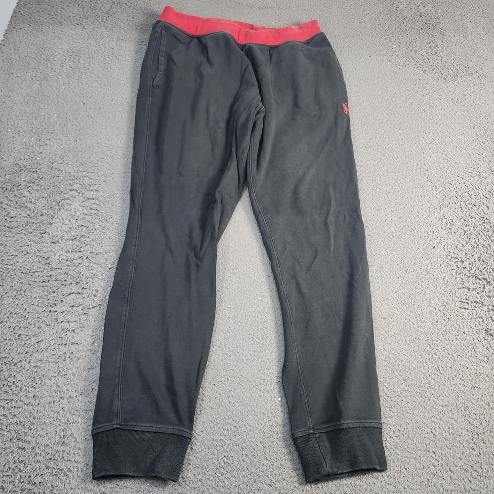 Polo Ralph Lauren Jogger Pants Mens Medium Black Elastic Waist Pony Logo Casual