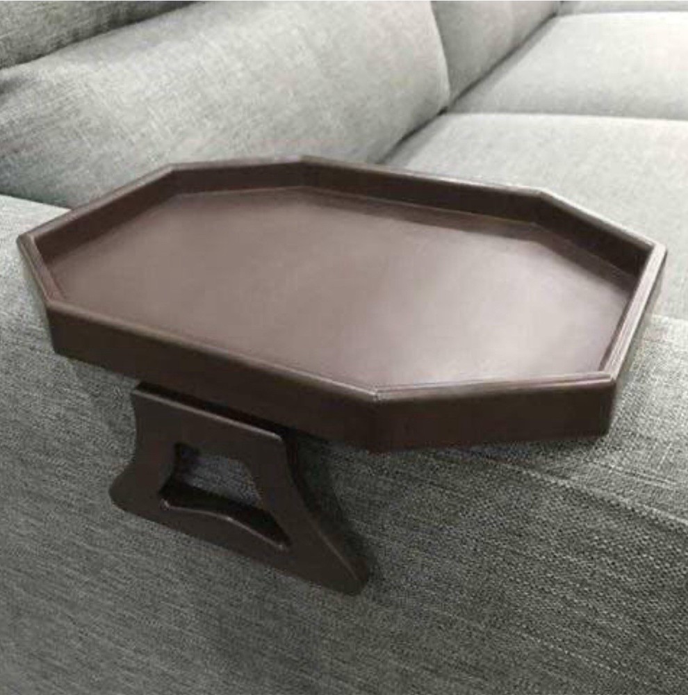 Sofa Arm Clip Table, Armrest Tray Table, Drinks/Remote Control/Snacks Holder,...