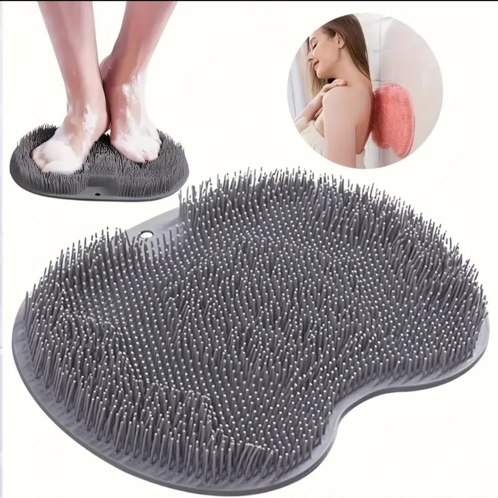 Silicone Shower Back & Foot Scrubber 1 Pc Wall Mounted Bath Tool
