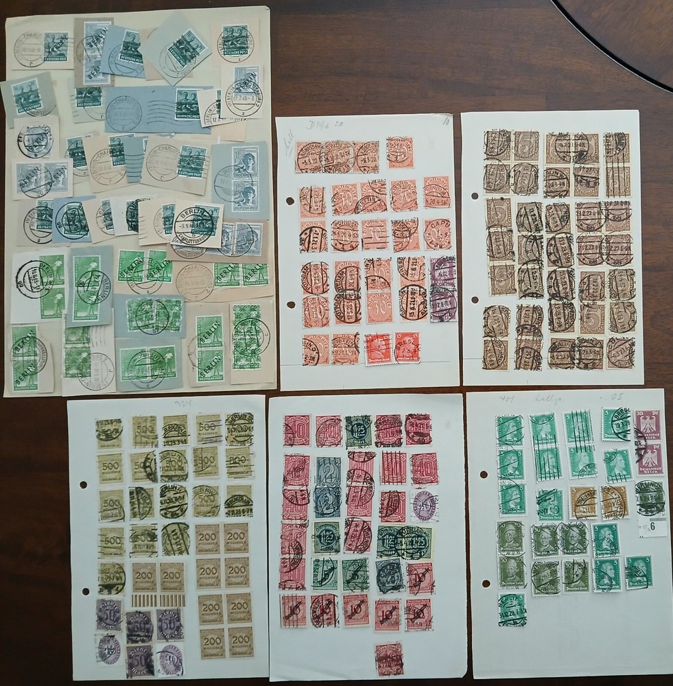 GERMANY - LOT OF STAMPS  ON ALBUM PAGE  - # 1998