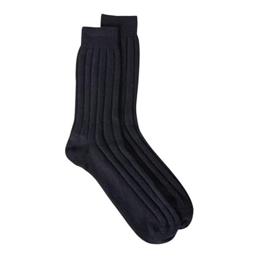 92% Merino Wool Crew Socks for Hiking Skiing Outdoor Heavyweight Medium Black Cozy