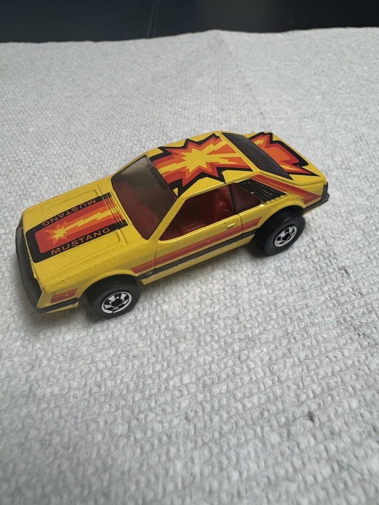 Vintage 1979 Hot Wheels Blackwall Gold Hot Ones Yellow Turbo Mustang -near Mint