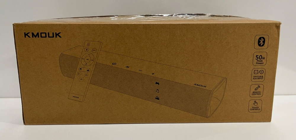 KMOUK KM-HSB001 Black PC Gaming Computer Soundbar Speakers