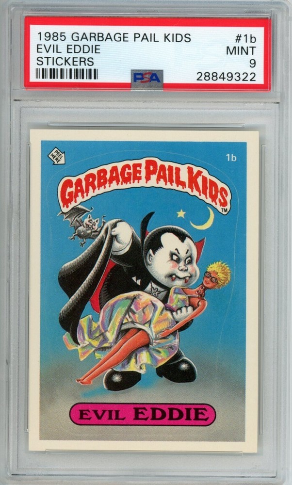 1985 Topps OS1 Garbage Pail Kids Series 1 EVIL EDDIE 1b Matte Card PSA 9 MINT