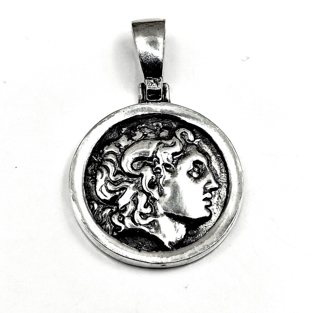Alexander the Great 925 Silver Coin Pendant