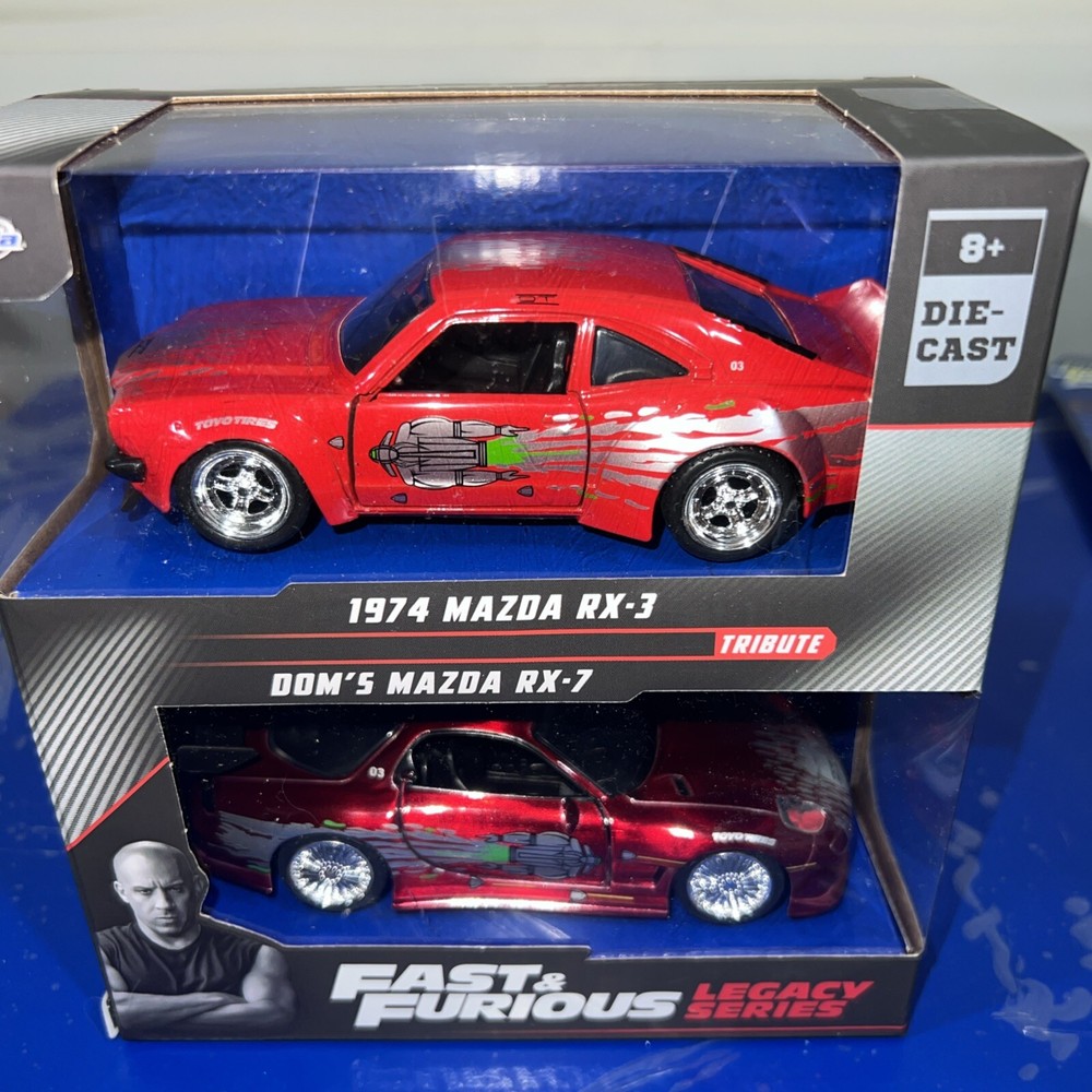 Jada Toys Fast & Furious Legacy Series 1974 Mazda RX-3 Dom's Mazda RX-7 Red