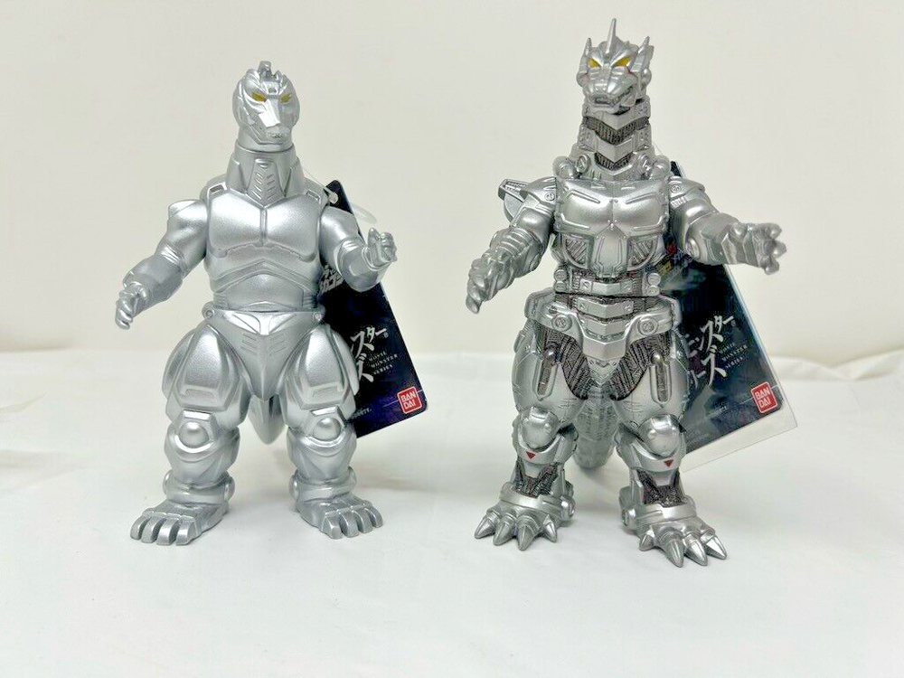 BANDAI Mechagodzilla Soft Vinyl Figure Lot 2 Godzilla Movie Monster Series