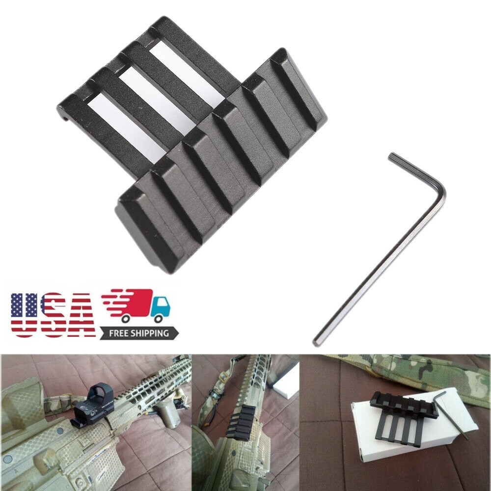 Low Profile Tactical 45-Degree Offset Mount for 20mm Picatinny Weaver Rail