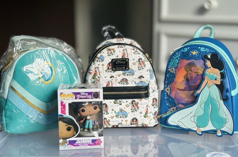 Loungefly Disney Aladdin Princess Jasmin Mini Backpack Bundle NWT