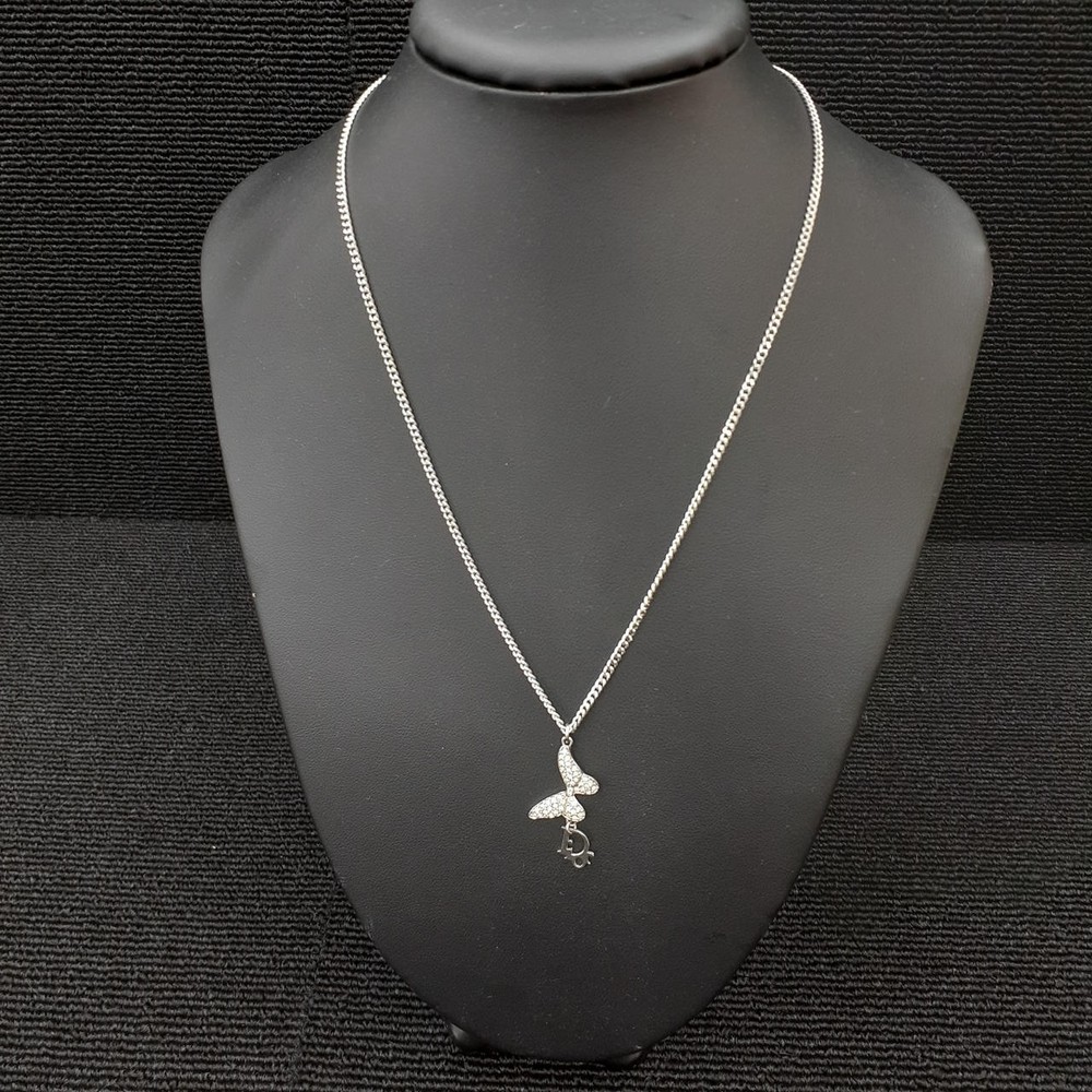 Dior Butterfly Necklace for Women in Silver Chain Authentic Verified