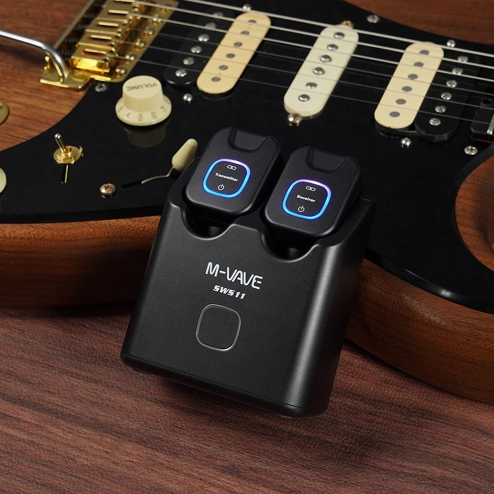 M-VAVE SWS11 5.8GHz Wireless Guitar System – Rechargeable Transmitter Receiver S