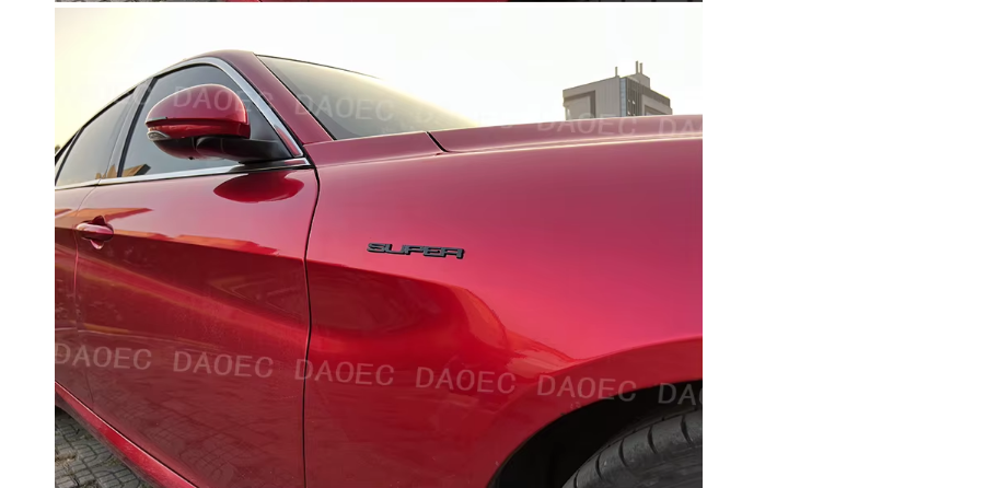 1PCS SUPER Car Body Decoration Sticker for Alfa Romeo Giulia Stelvio BLACK