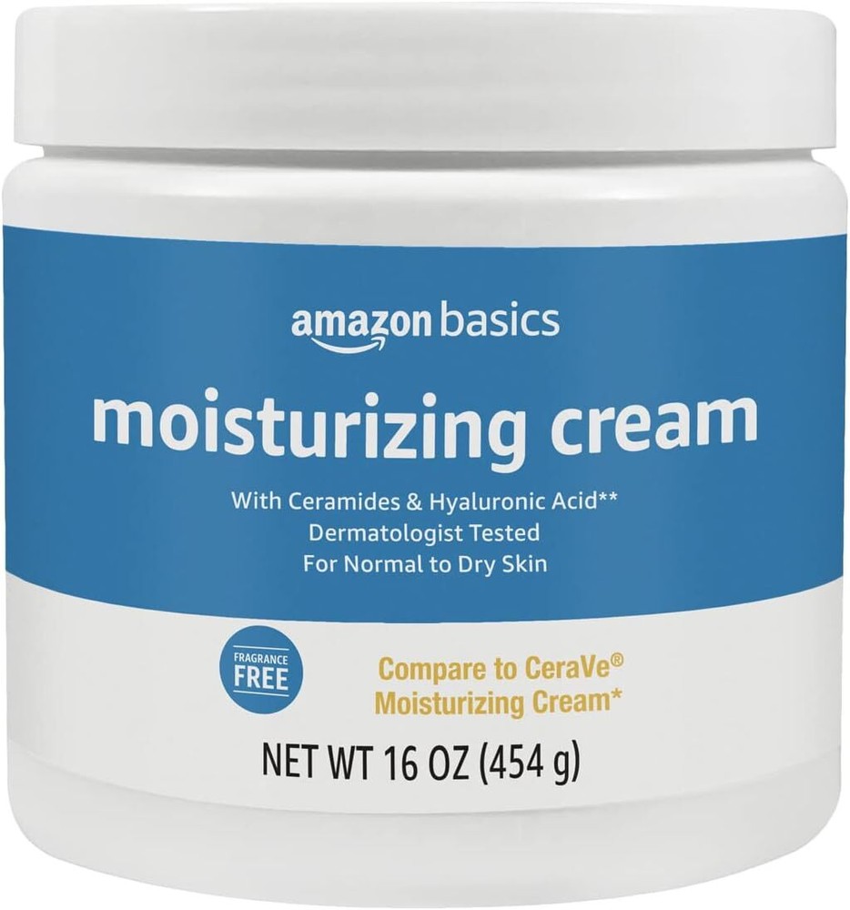 Amazon Basics 16 Ounce Moisturizing Cream 1-Pack Hydrating Lotion