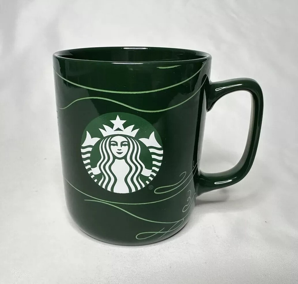 Starbucks 2020 Holiday Green Mermaid Ceramic Mug 4.25 Inch