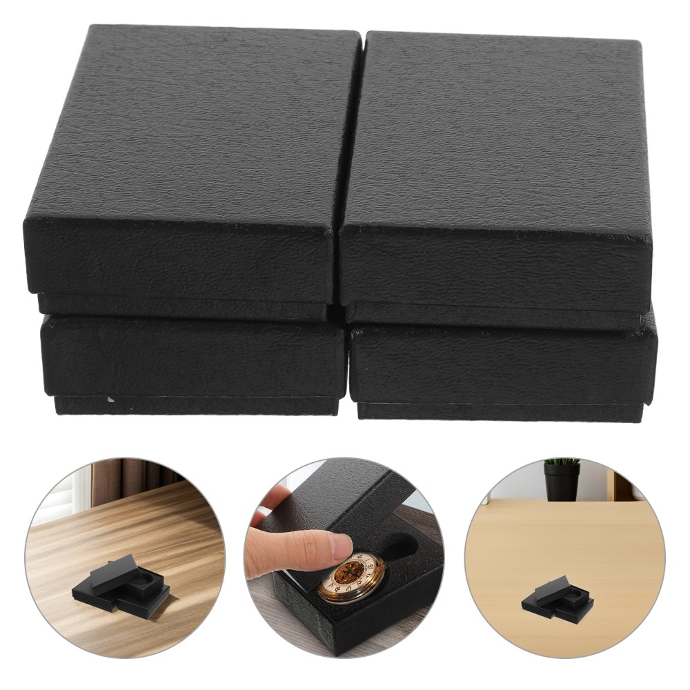 Set of 2 Vintage Pocket Watch Storage Box Cases for Men Women