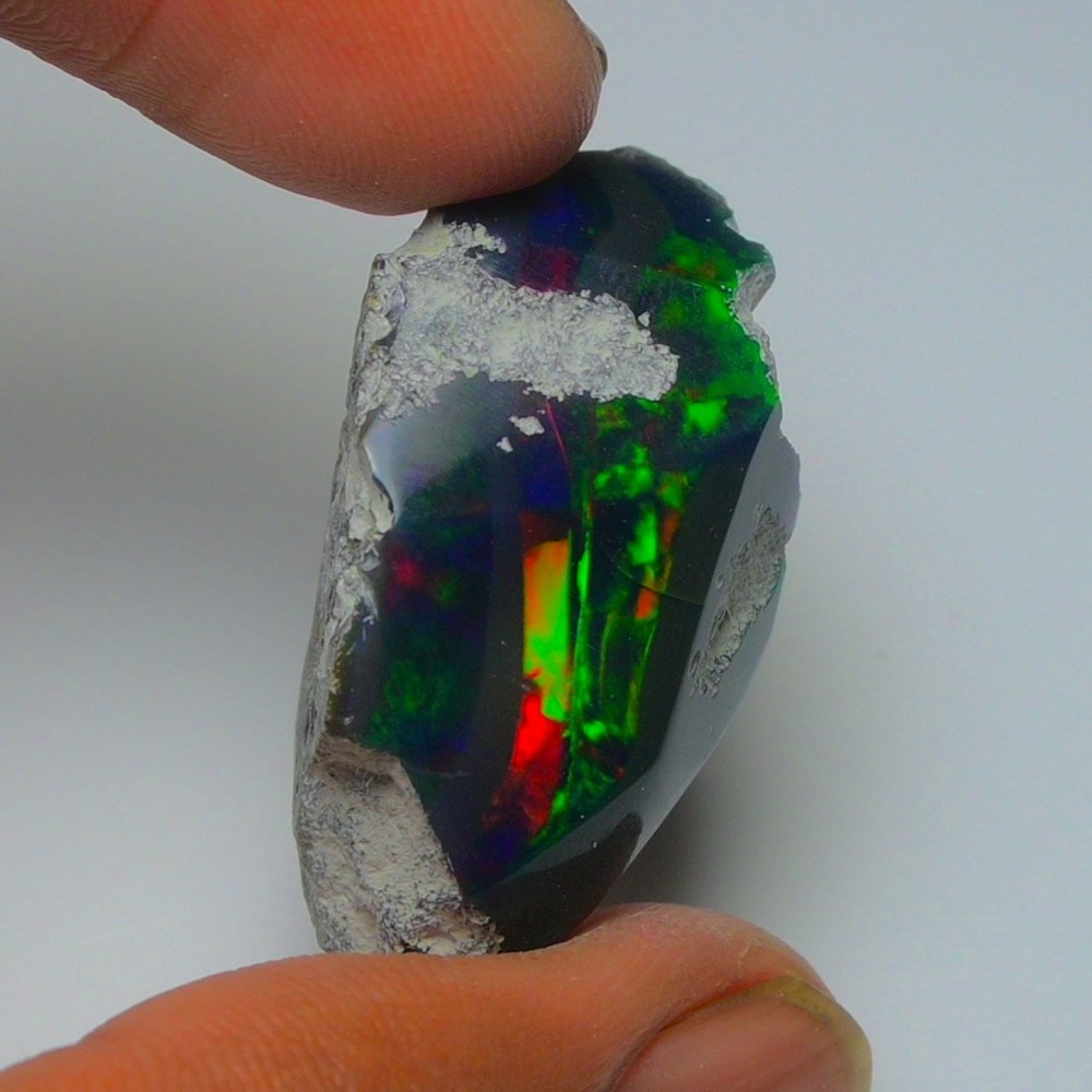 Polished Black Opal Raw 34.00 Cts Natural Ethiopian Opal Rough, Opal Raw Crystal