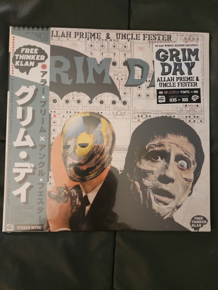 Allah Preme & Uncle Fester Grim Day Obi Splatter Vinyl LP New & Sealed #XX/100-image
