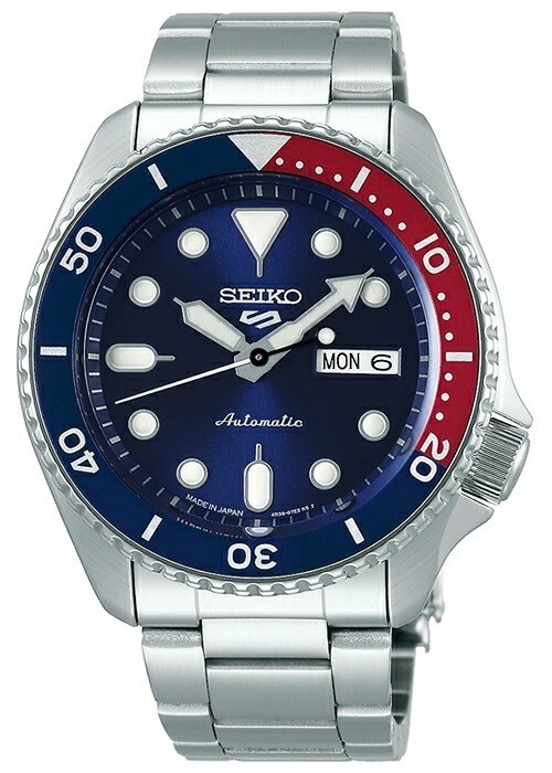 Seiko 5 Sports Blue Men's Automatic Watch SBSA003 Japan-Made