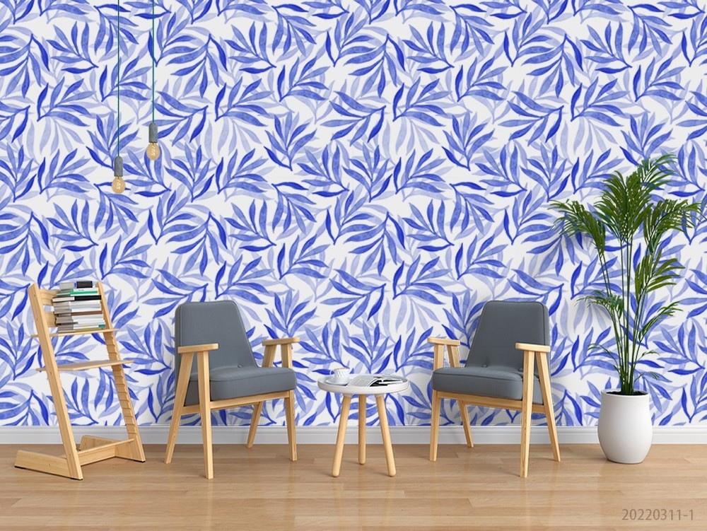 3D Plant Leaves Pattern Wall Murals Wallpaper Murals Wall Sticker 2