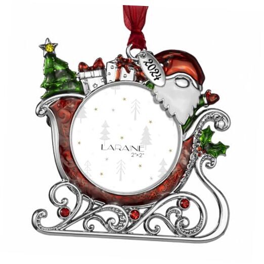 Christmas Tree Ornaments – Gnomes Decorative Sleigh (2024) Gnomes Style