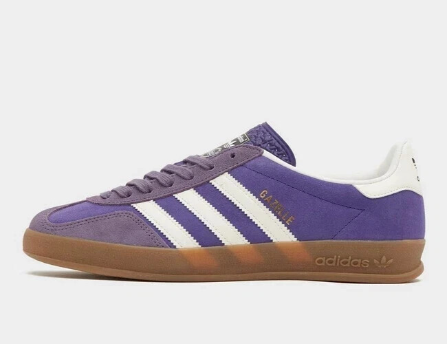 Adidas Originals Gazelle Indoor Purple/White Trainers-ALL SIZES-New-Genuine