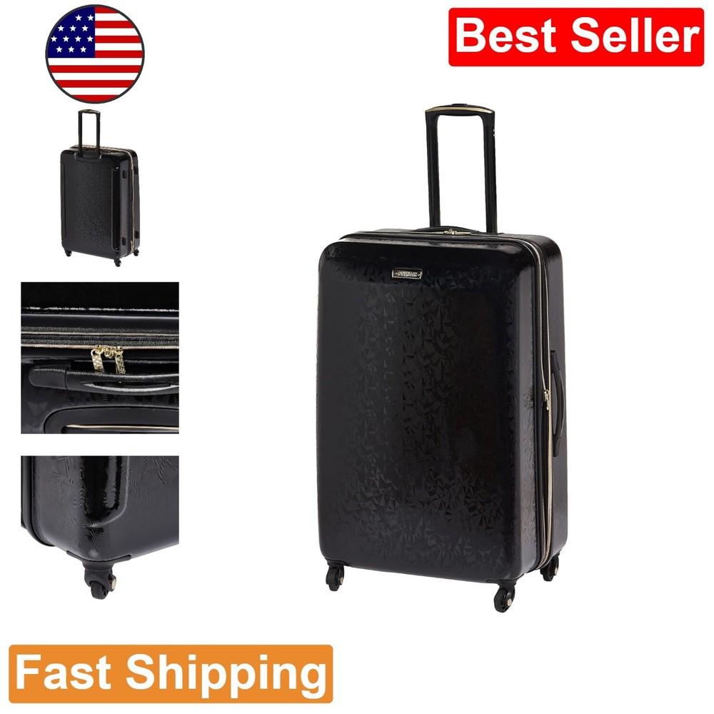 Belle Voyage 21-Inch Black Hardside Spinner Luggage with Smooth Wheels