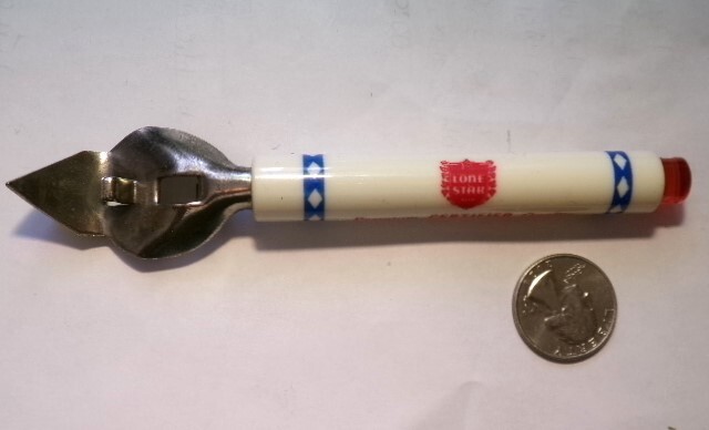 1960's LONE STAR BEER plastic handle bottle/can opener TEXAS