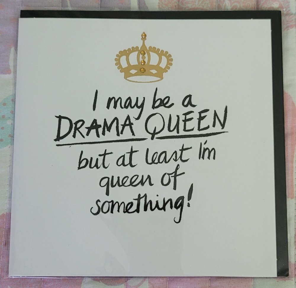 Clinton Retail Exclusively RARE Drama Queen Blank Card With Envelope 1 Count