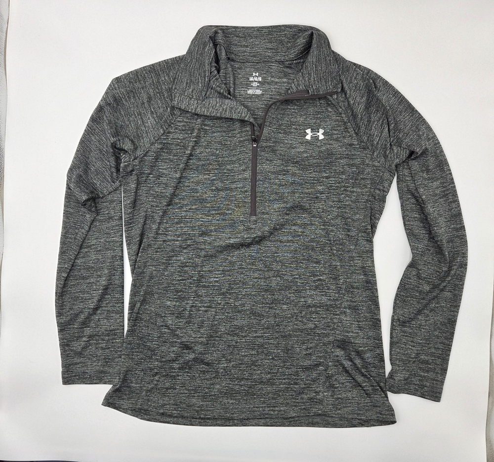 Under Armour Women´s Quarter Zip Sweater,Size L, Black,Loose Fit