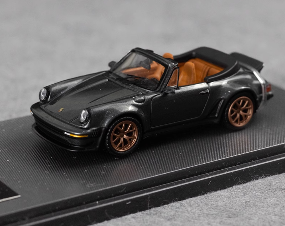 RM 1:64 Gray Singer 930 Turbo Study Convertible Diecast Metal Car Collection