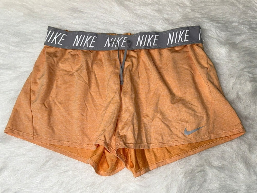 Nike Dri-Fit Women's Large Heather Orange Medium Athletic Shorts NWOT