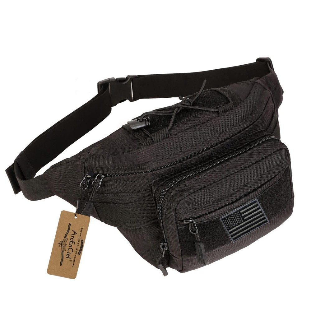 Tactical Fanny Pack for Men Waist Bag Military Hip Belt Outdoor Hiking Fishin...