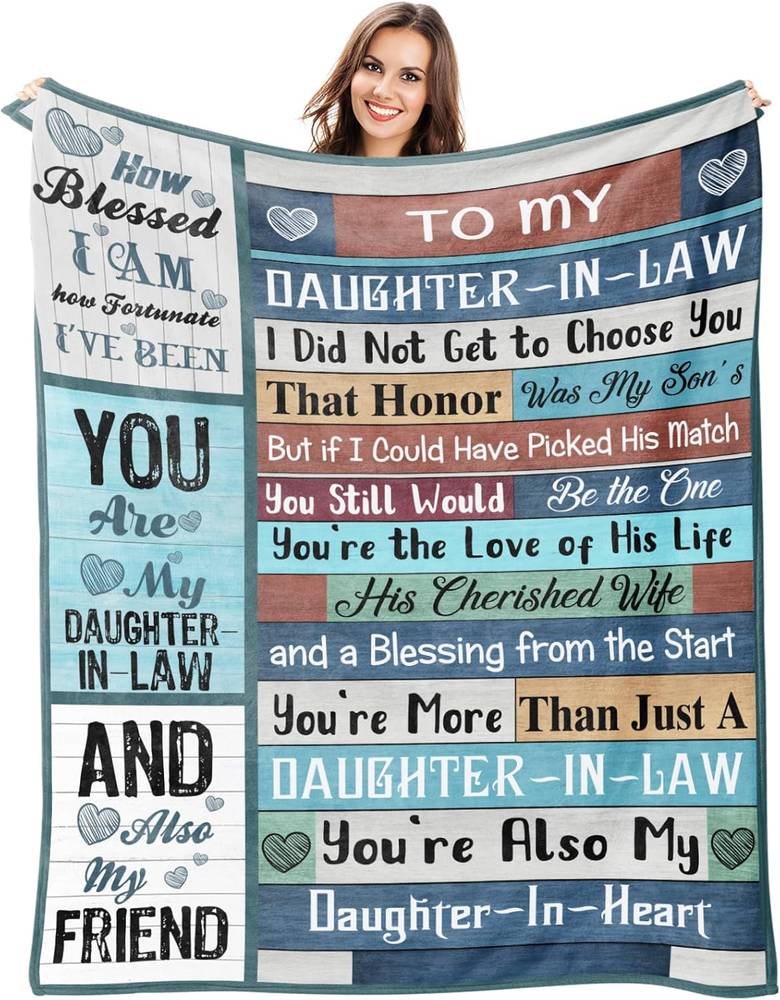 Mothers Day Blanket Gifts for Daughter in Law, Daughter in Law Gifts 60